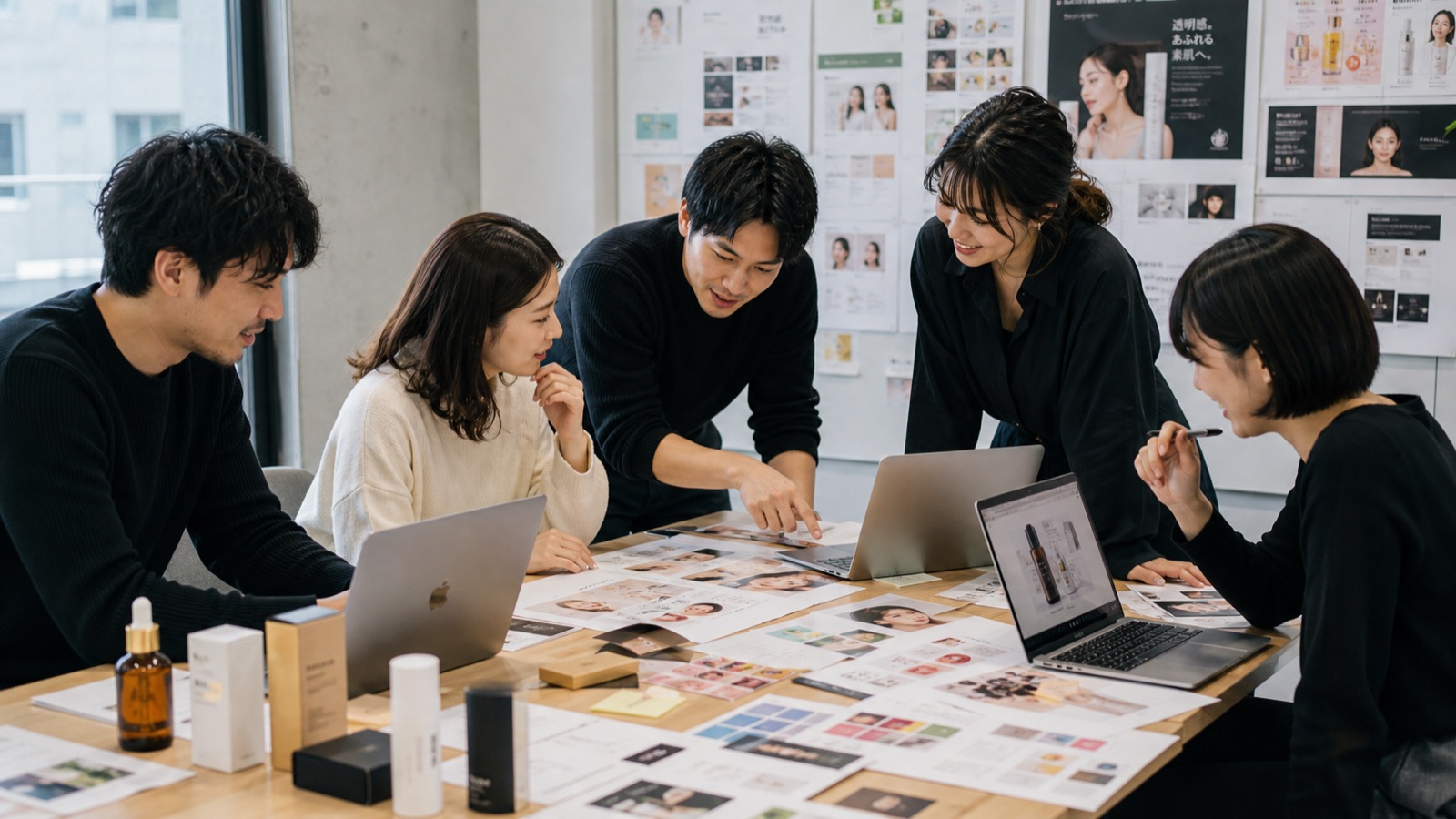 Asian agency team discussing and developing Japan market strategy